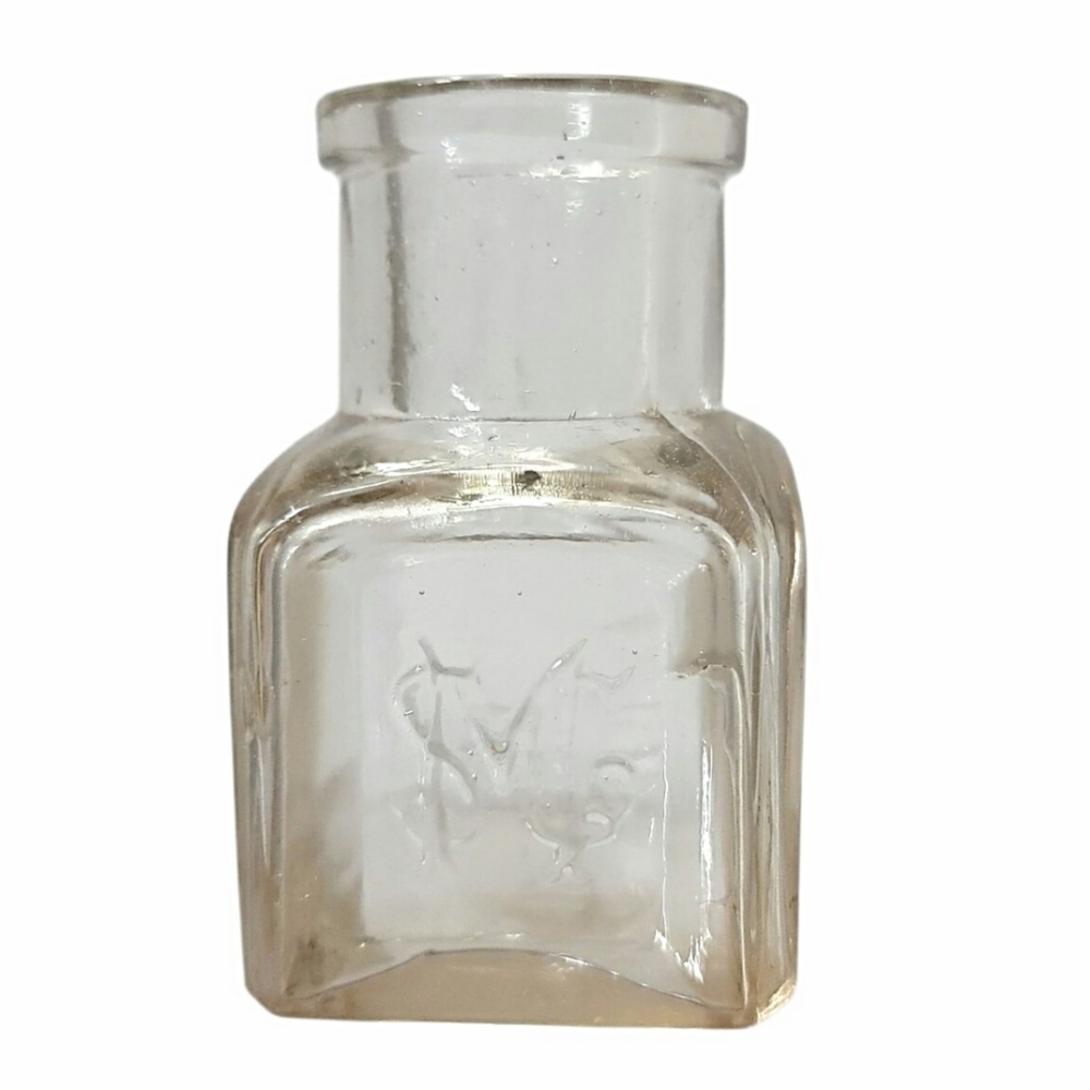 Antique Clear Glass Sanford Manufacturing Company Ink Bottle
